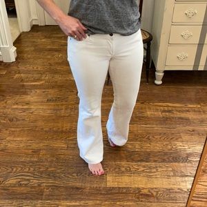 White bootcut jeans